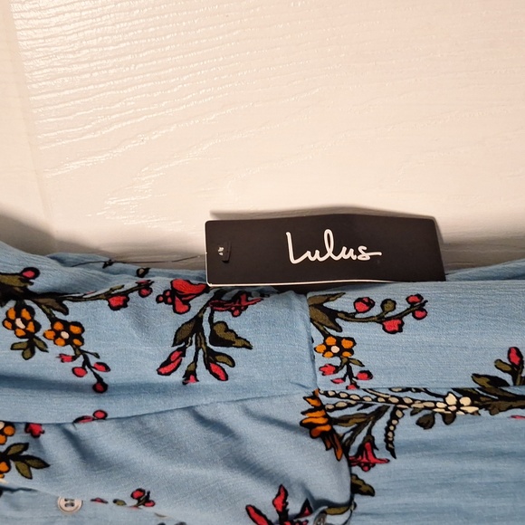 Lulu’s One Sweet Day Light Blue Floral Print XS - Picture 13 of 16